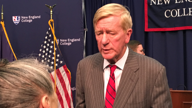 William Weld at New England College Feb. 26. 