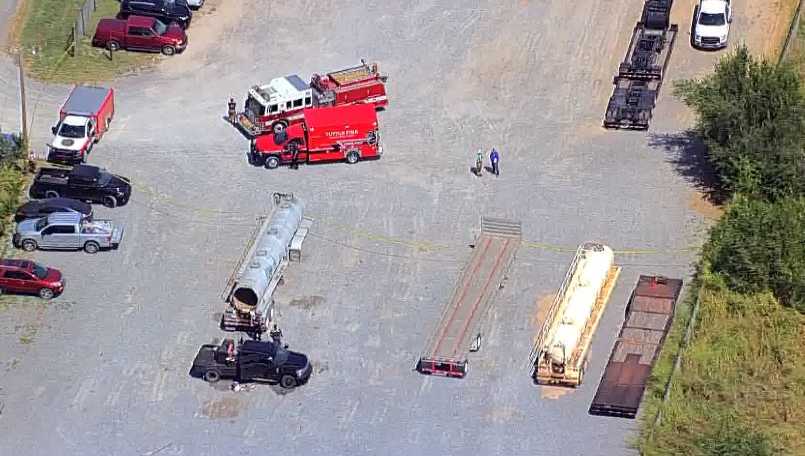 Minco firefighters responded just after 11:30 a.m. to Firestone Trucking near Southwest Third Street and Main Street.