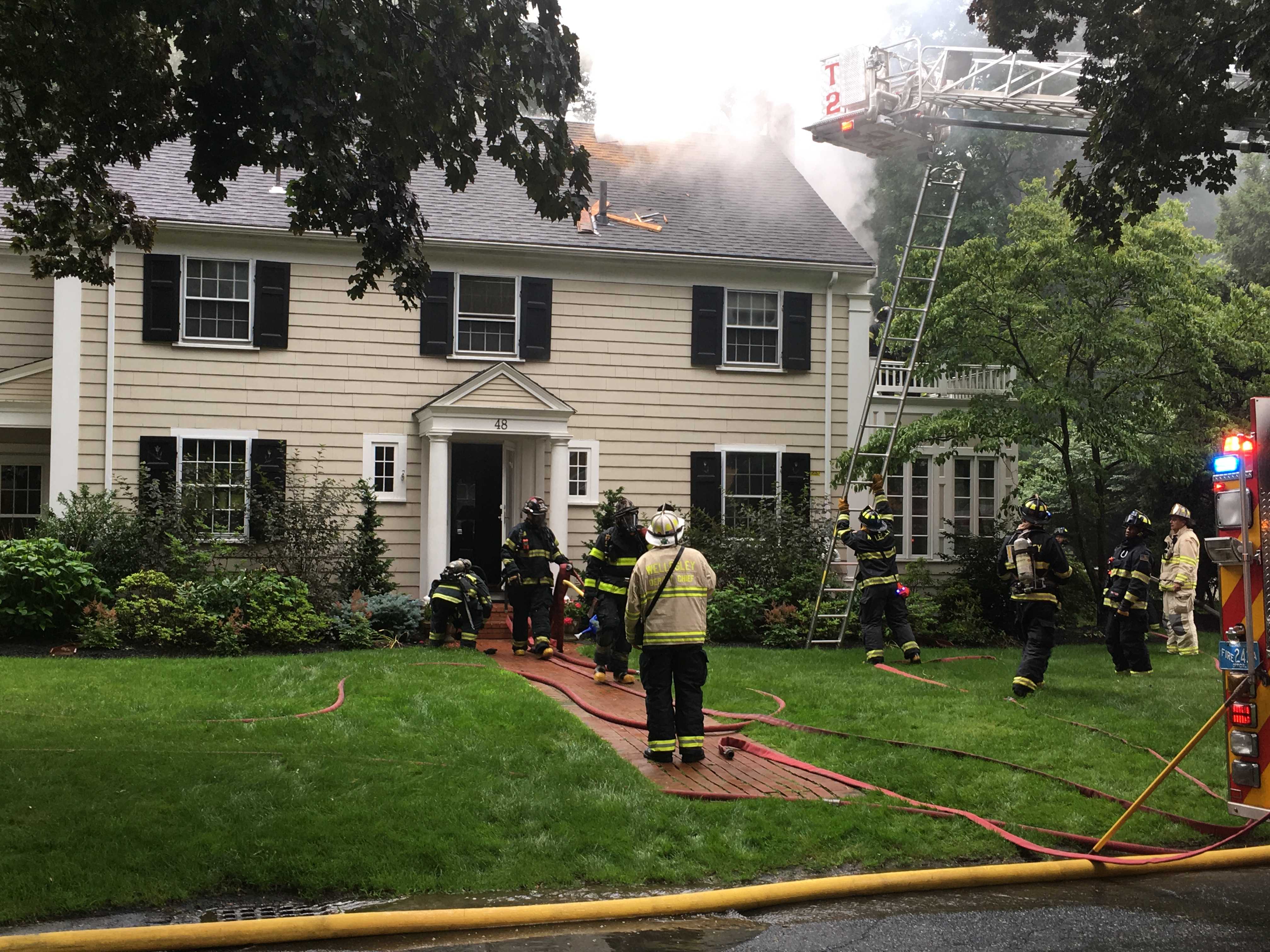Lightning strikes homes and trees, starts fires