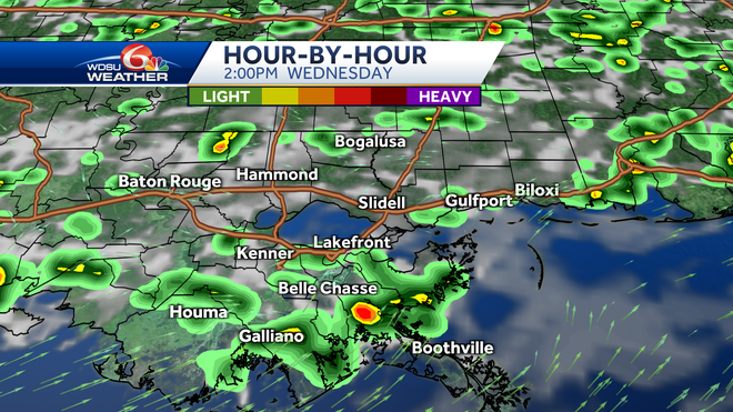 New Orleans forecast storms severe threat flood chance