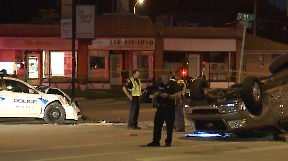 Police squad involved in crash in West Allis