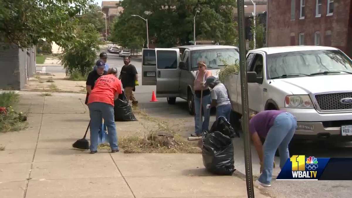 Volunteers led by conservative activist return to clean up west Baltimore
