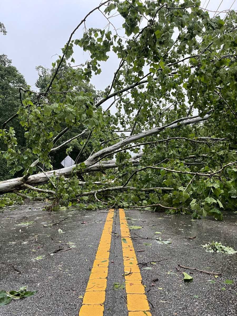 Severe storm damage in West Chester, Ohio.