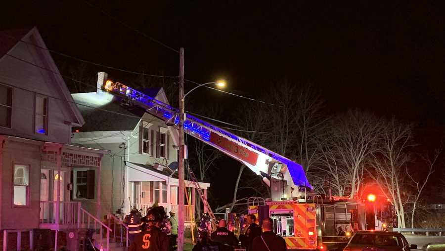 Four rescued from burning Westbrook home