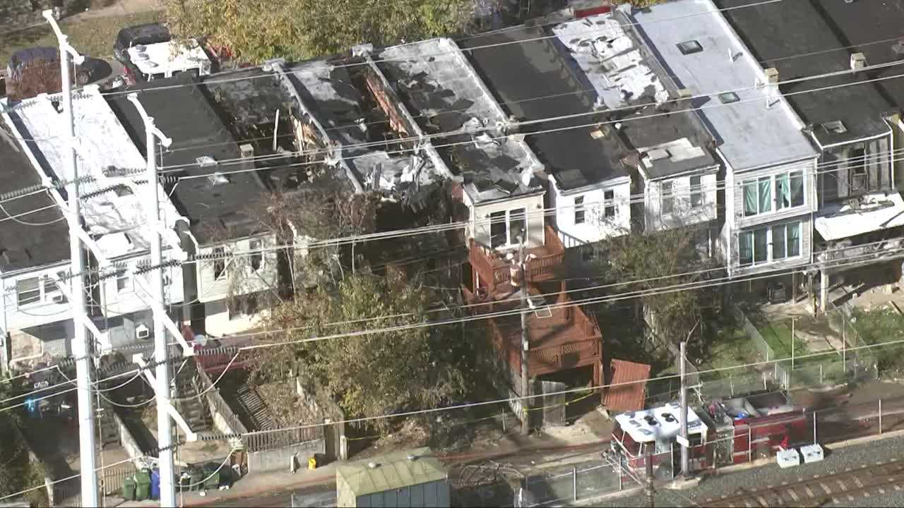 Vacant Rowhome Partially Collapses In Westport Fire   Westport Fire Aerial 1668099745 