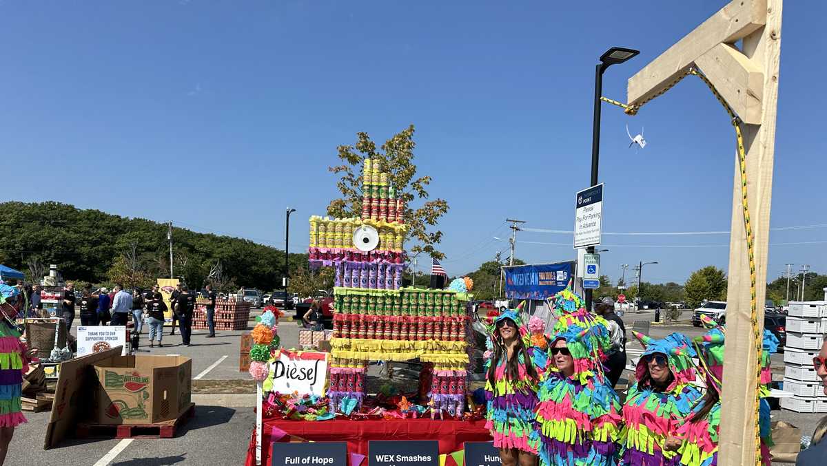 Maine companies compete in canned food sculpture contest to fight hunger