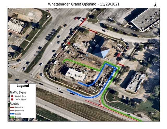 Blue Springs, Missouri, Whataburger grand opening traffic plan