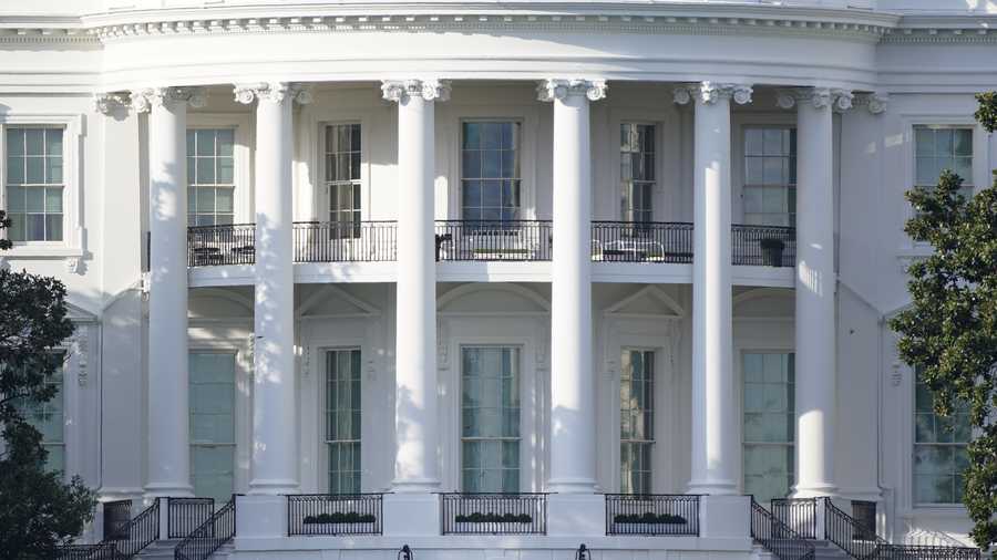 The White House is shown Monday afternoon, Oct. 5, 2020, in Washington.