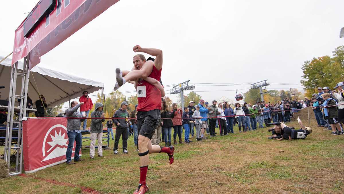 Wife carrying contest winners get 555, 6 cases of beer