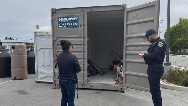 police investigate storage container broken into containing fireworks
