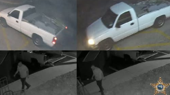 Suspect wanted in cart theft.