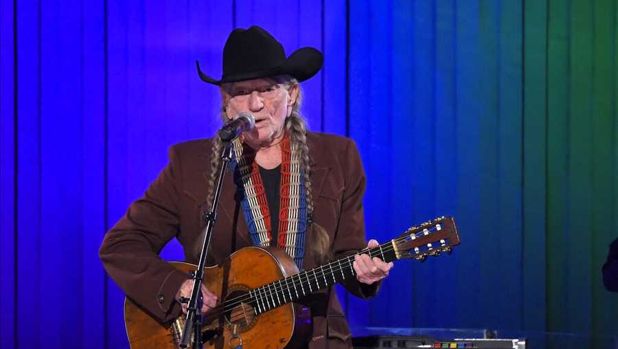 Willie Nelson performs "The Rainbow Connection" at the 53rd annual CMA Awards at Bridgestone Arena, Wednesday, Nov. 13, 2019, in Nashville, Tenn. (AP Photo/Mark J. Terrill)