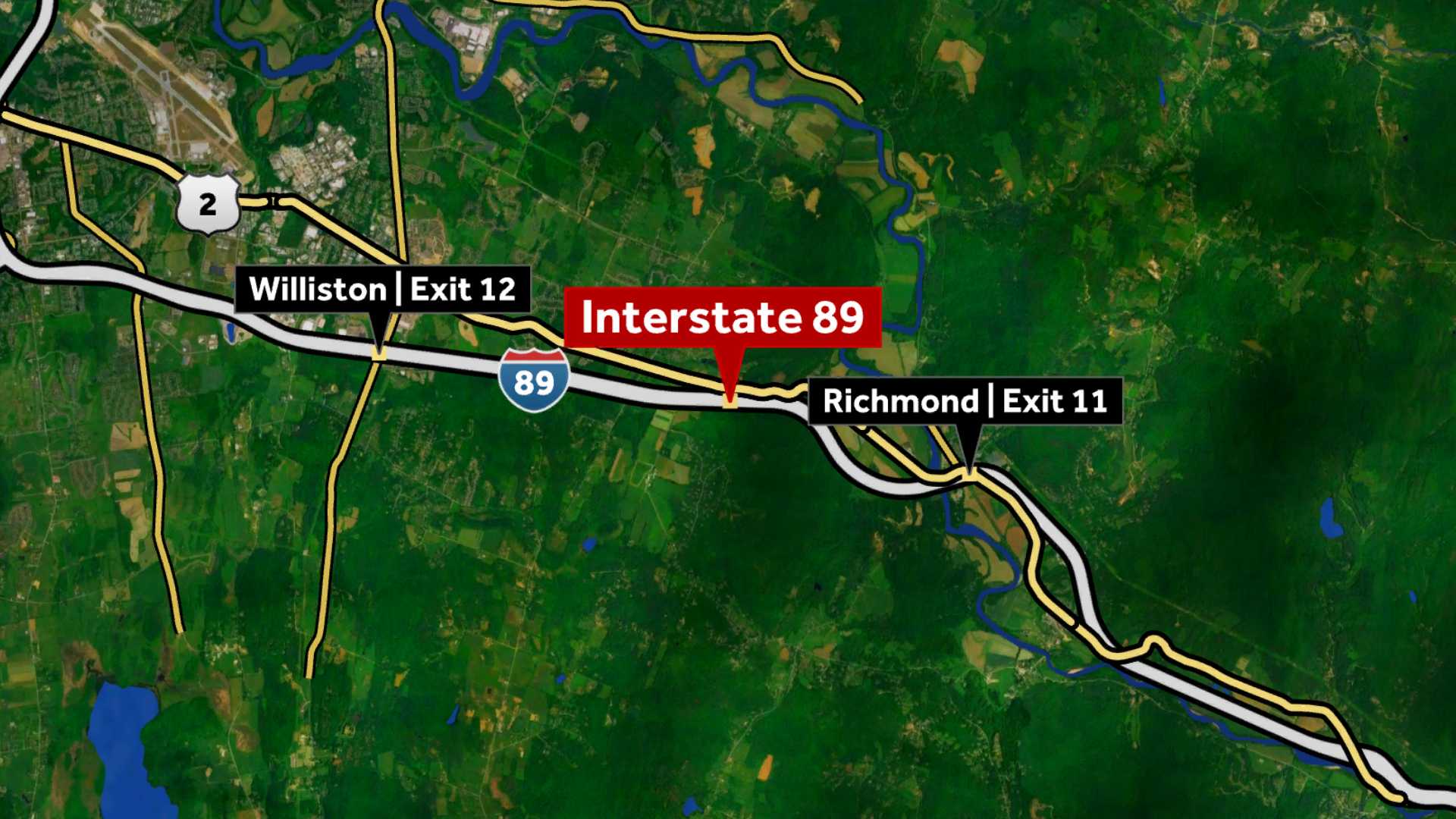I-89 reopens after Williston crash, driver cited for DUI - WPTZ
