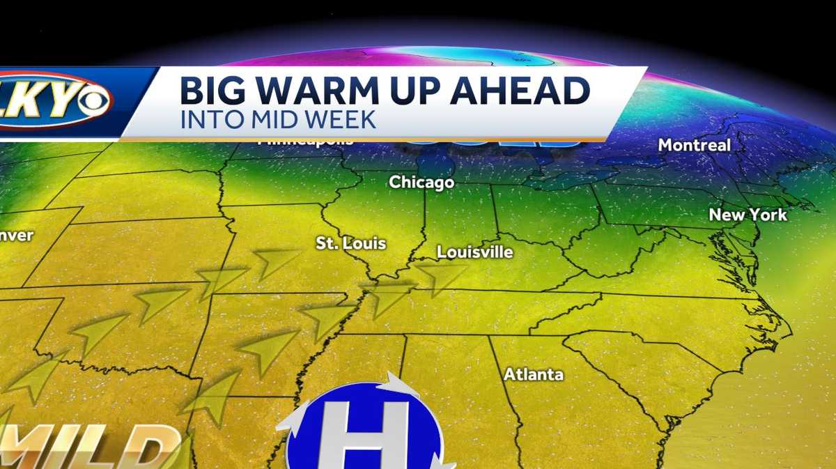 Louisville weather Above normal temperatures return through mid week