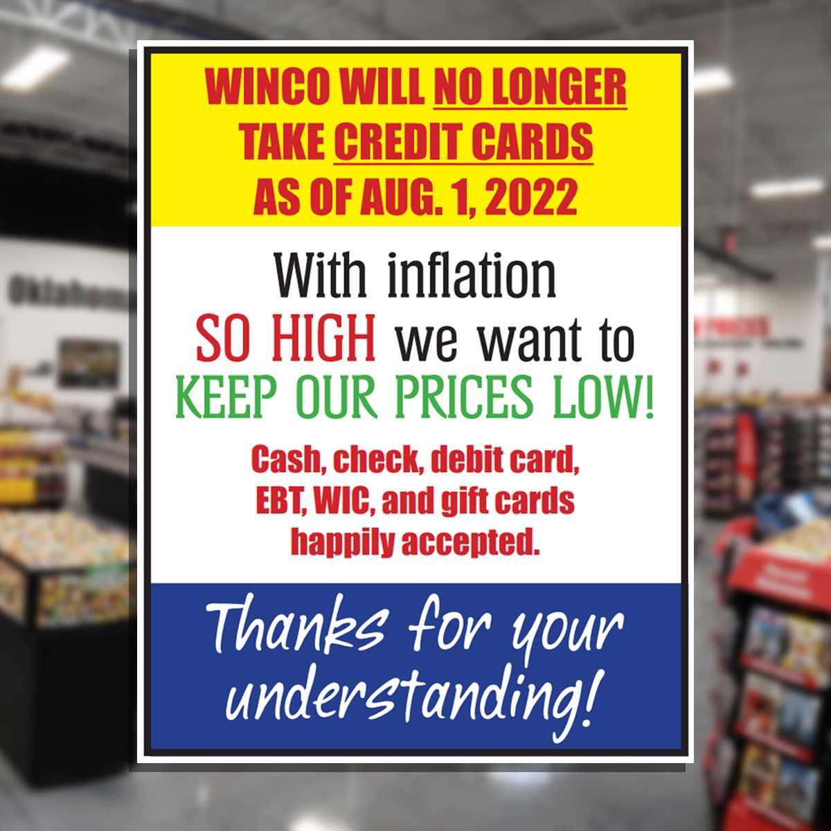 WinCo - Click 'like' if it's never too early to start your