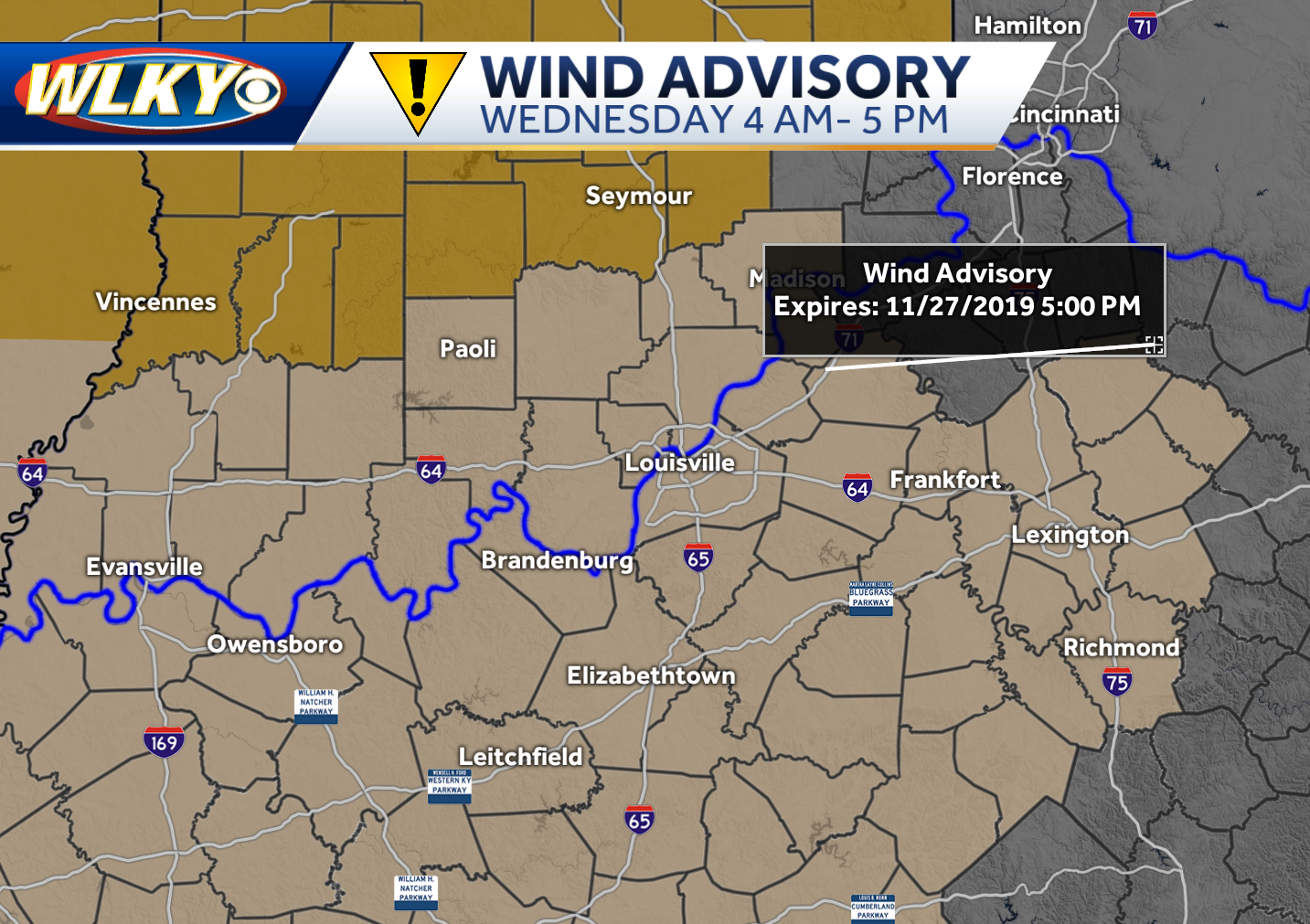 Thousands Across KY, IN Lose Power Due To Strong Winds