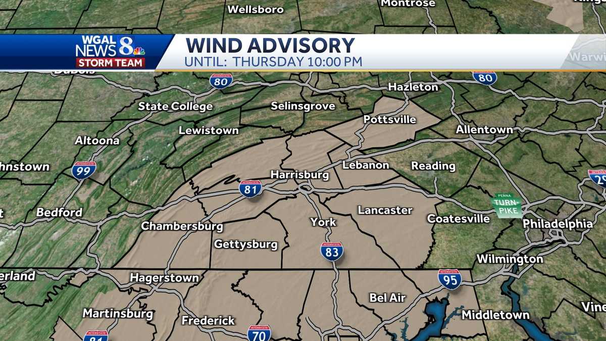 Wind Advisory issued for South-Central Pennsylvania