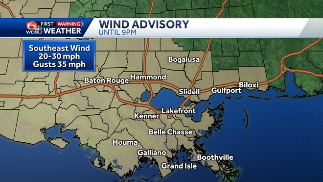 Breezy and warm for Sunday. Storms likely Monday