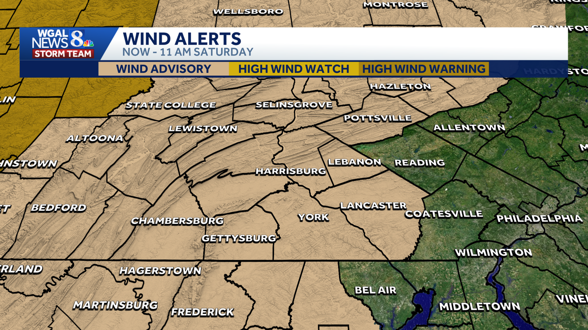 Wind advisory issued for the majority of the Susquehanna Valley