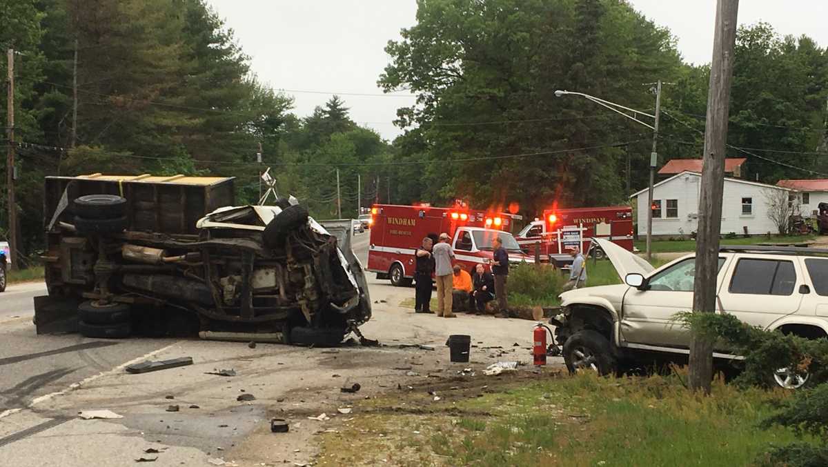 Woman flees scene of 3vehicle crash in Windham, police say