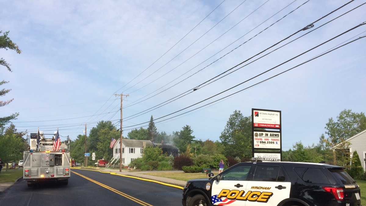 Several towns respond to building fire in Windham