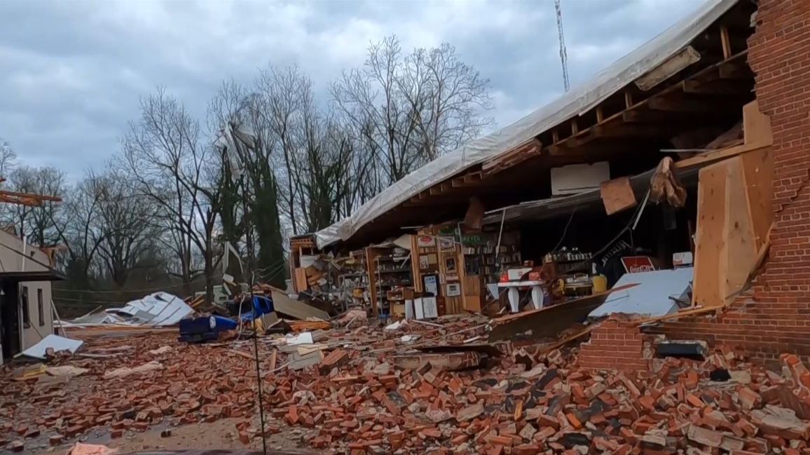 Winfield Antique Mall Alabama tornado storm damage