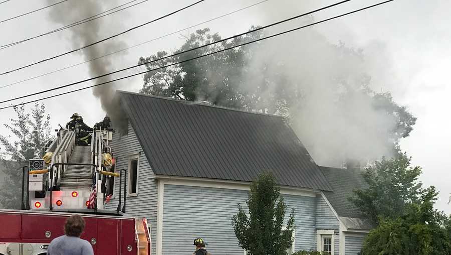 Two people displaced by fire in Laconia