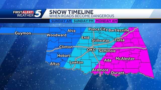 Oklahoma City Road Conditions Weather Map Oklahoma Winter Preps: Oklahoma City Gives Update On Services During  Snowstorm