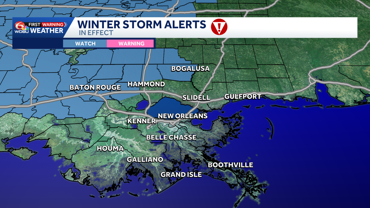 Winter storm watch in effect for parts of southeast Louisiana. Here's what you need to know