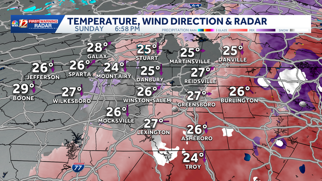 Cold mornings in North Carolina | Weekend snow chances