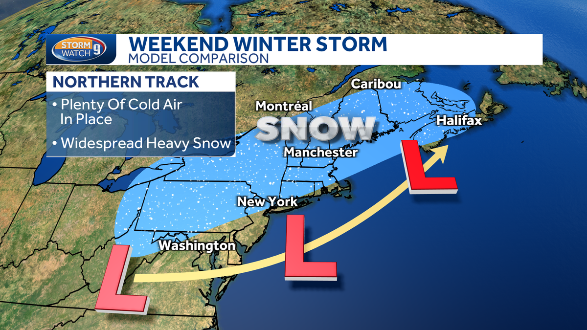 New Hampshire snow: Sunday storm scenarios depend on track