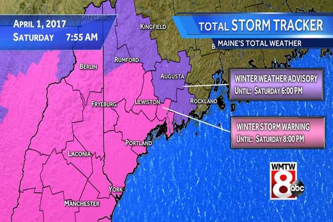 April storm brings heavy, wet snow to much of Maine