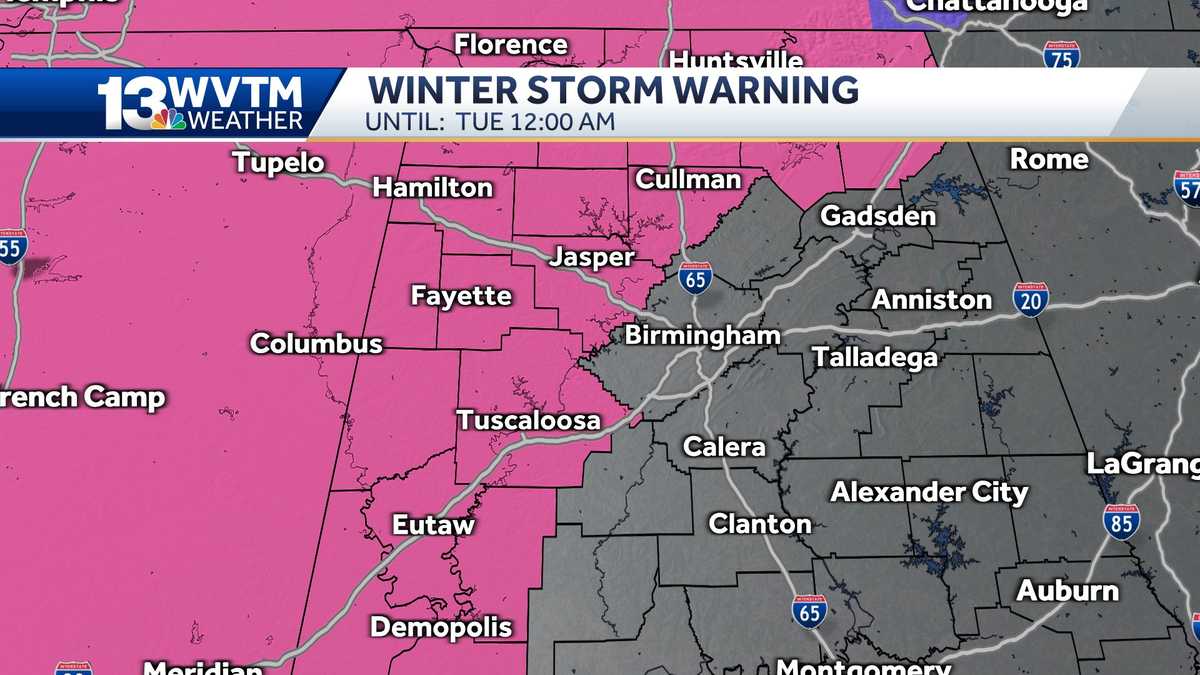 Alabama governor issues state of emergency ahead of winter storm