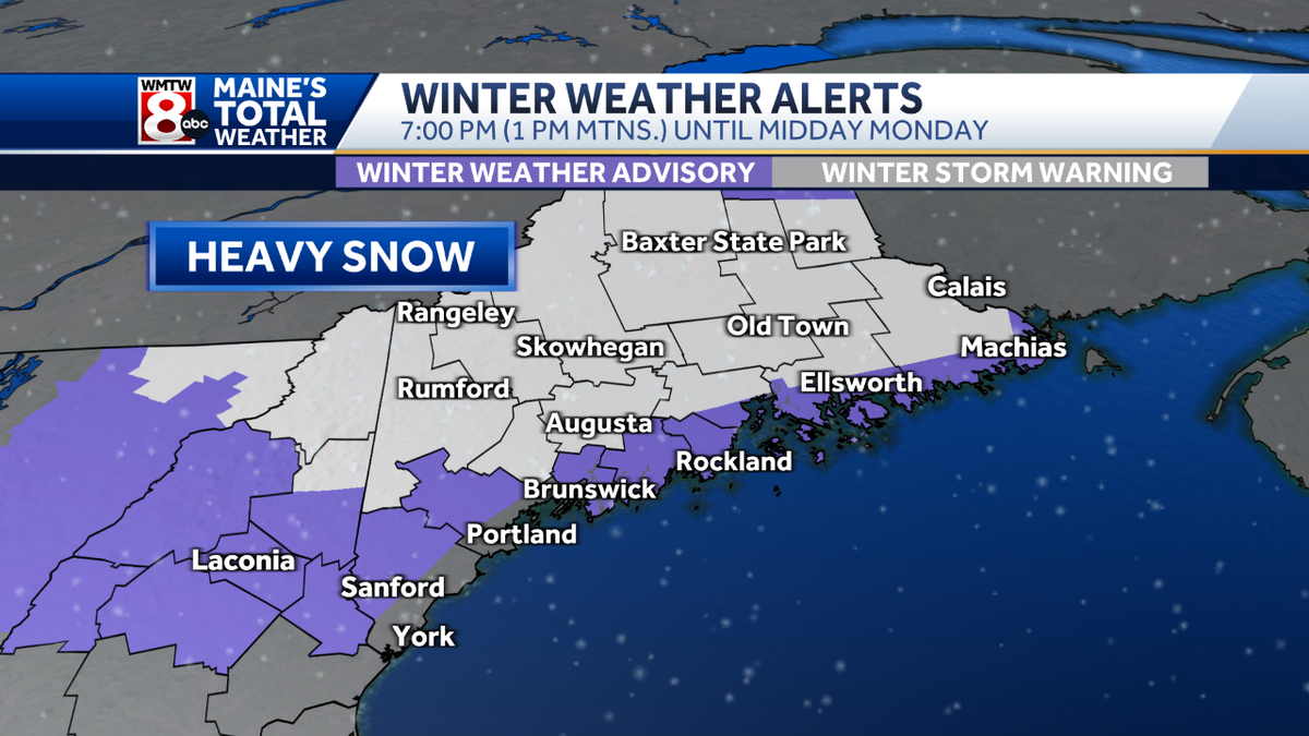 Winter Storm Warning and School Closings in Maine Latest Updates from