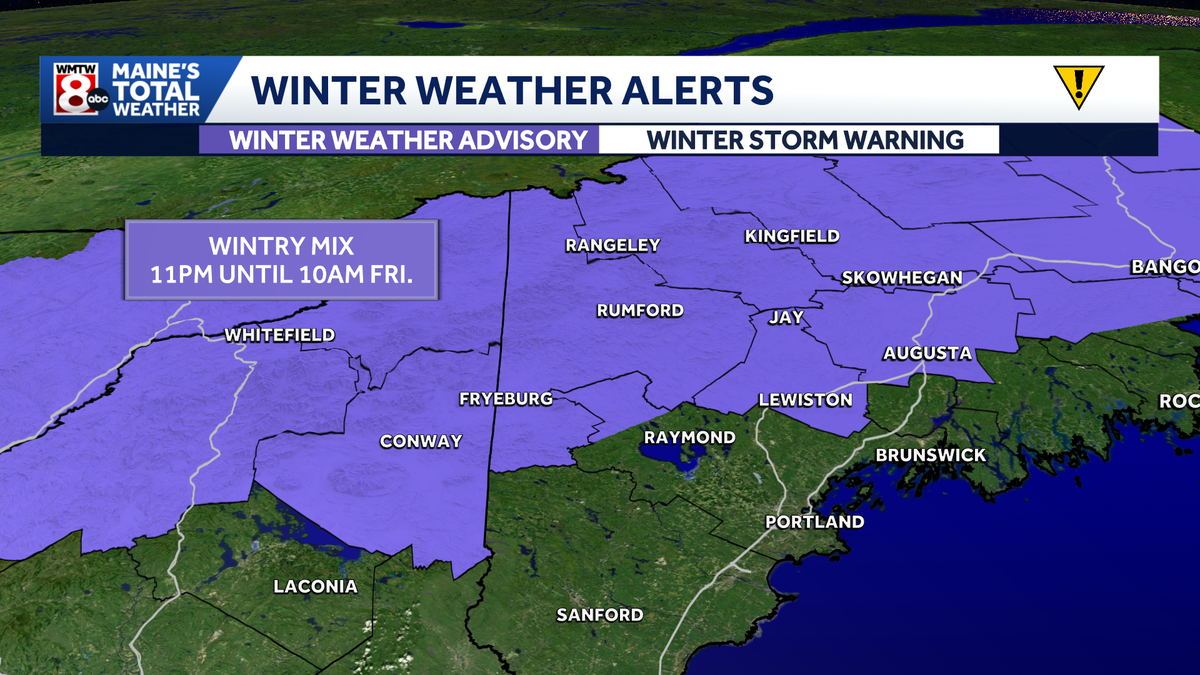 Ice concerns in areas of Maine into Friday morning