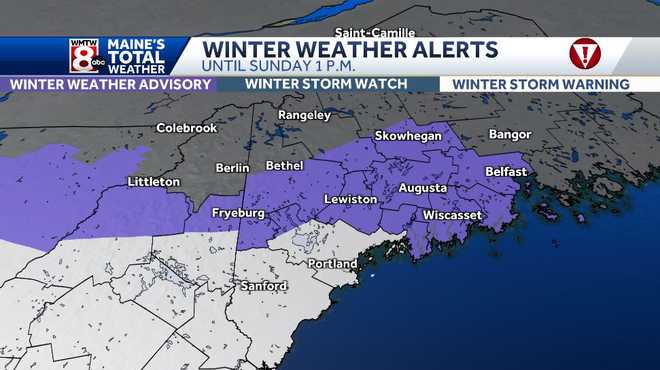 Winter weather warnings Sunday