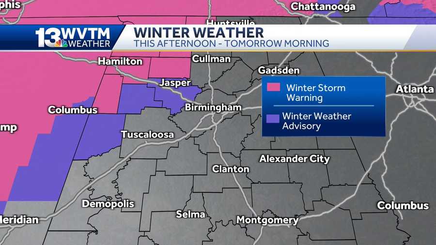 Forecast Models Winter weather threat in central Alabama
