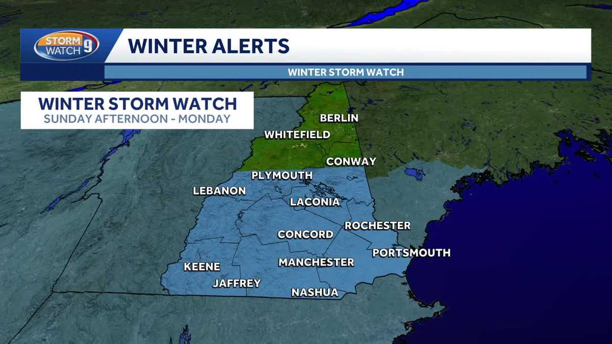 5 graphics explain what to know about snowstorm Sunday and Monday in New Hampshire