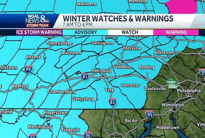 The&#x20;National&#x20;Weather&#x20;Service&#x20;has&#x20;issued&#x20;winter&#x20;weather&#x20;advisories&#x20;for&#x20;much&#x20;of&#x20;Pennsylvania.