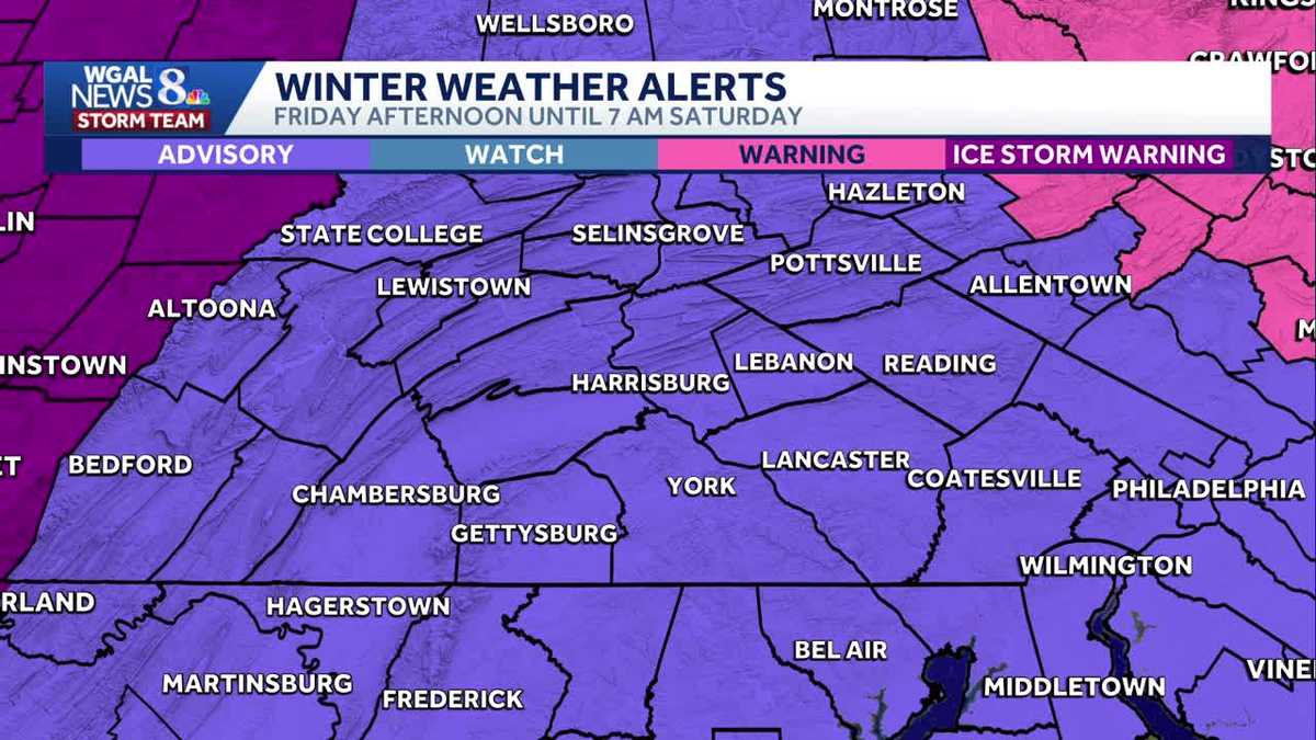 NWS issues winter weather advisory for South-Central Pa.