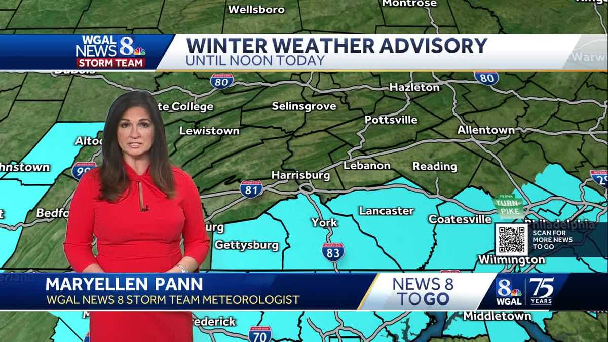 Winter weather advisory for Adams, Lancaster, York counties until noon ...