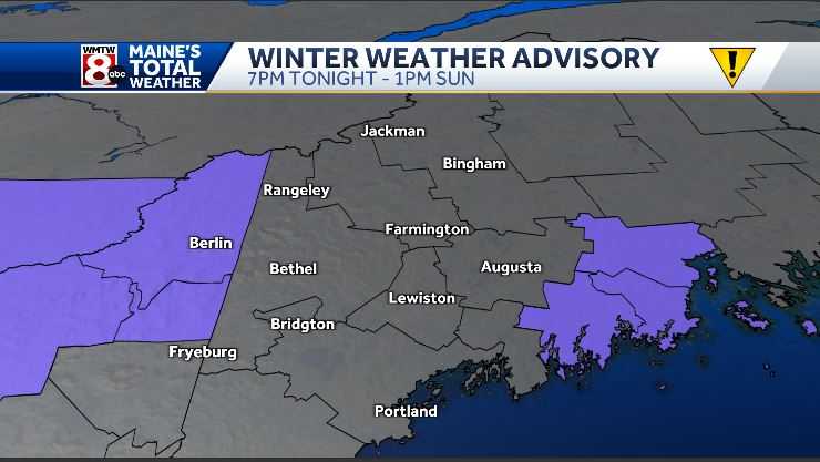 Winter Weather Advisory issued ahead of Sunday's snowfall