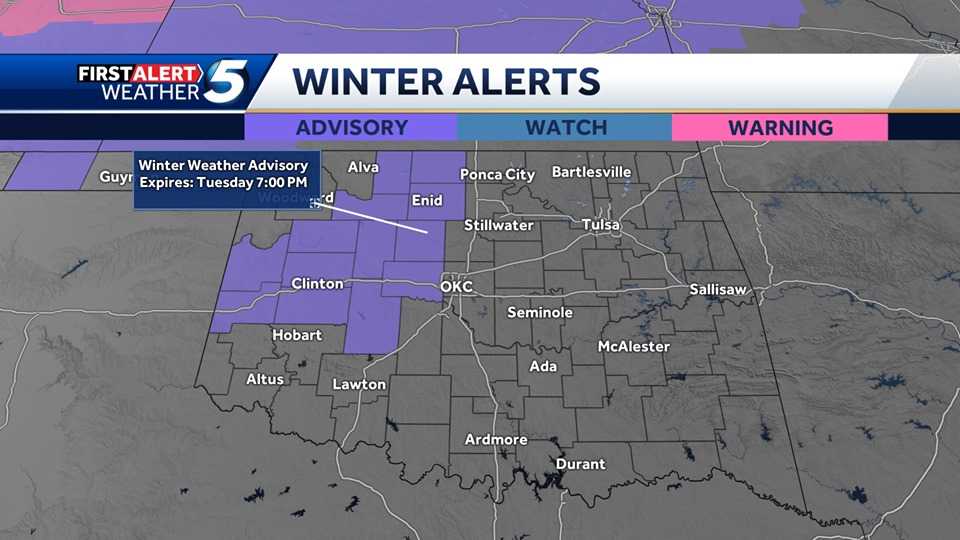 Winter Weather Advisory in effect for parts of central, northern and