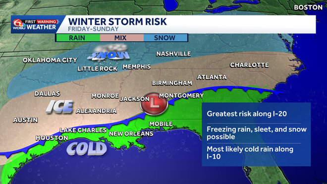Warmer, spotty rain Wednesday-Friday. Weekend winter storm may bring ...