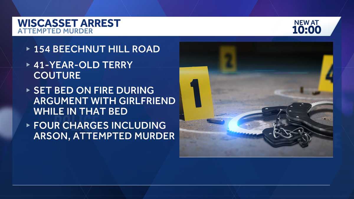 Maine man accused of lighting bed on fire after fight with girlfriend