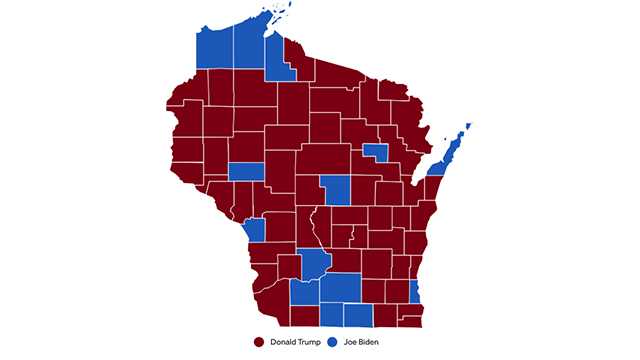 Election Results 2020: Maps show how Wisconsin voted for president