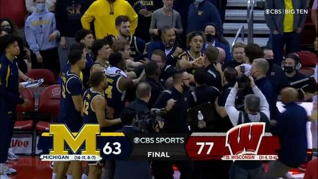 Madison reporter caught in on-court Michigan-Wisconsin brawl - Vimarsana News