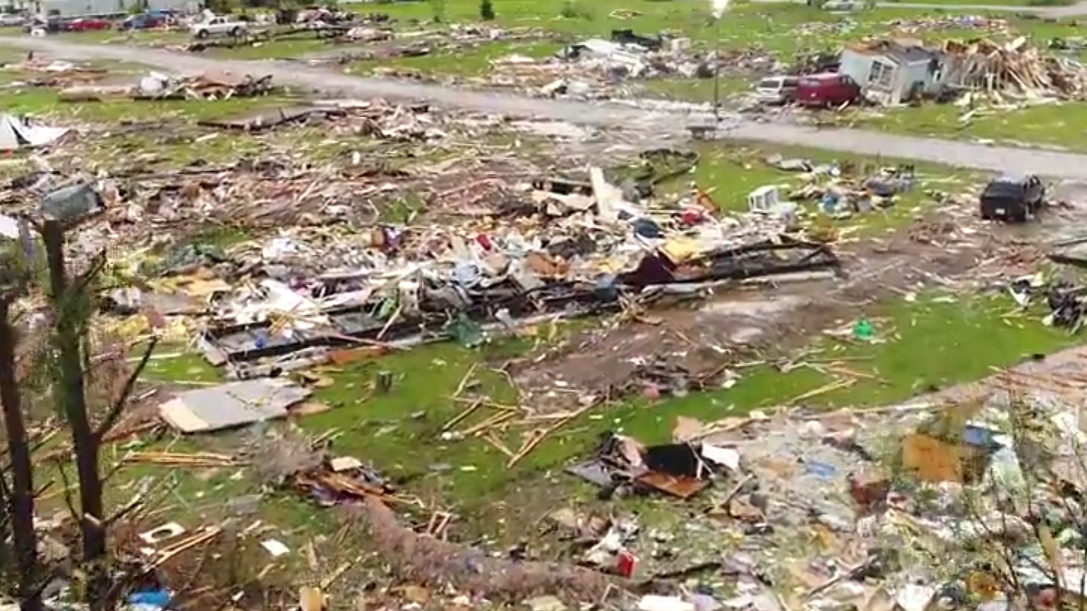 Drone footage shows scope of northwestern Wisconsin tornado damage