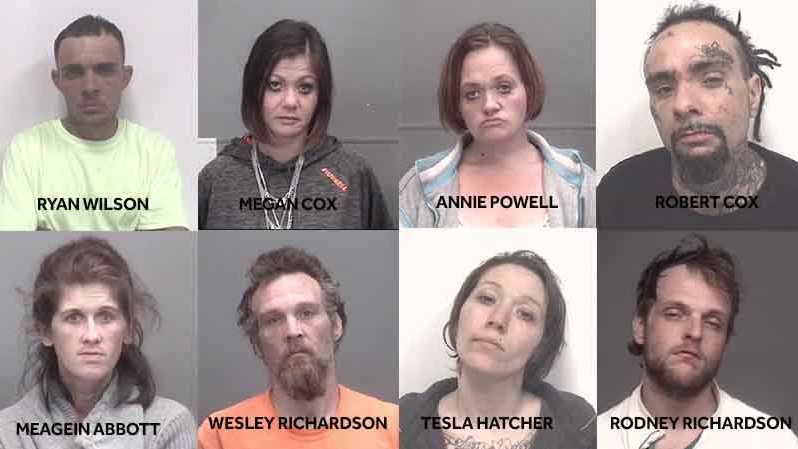 Traffic stop yields 8 drug-related arrests