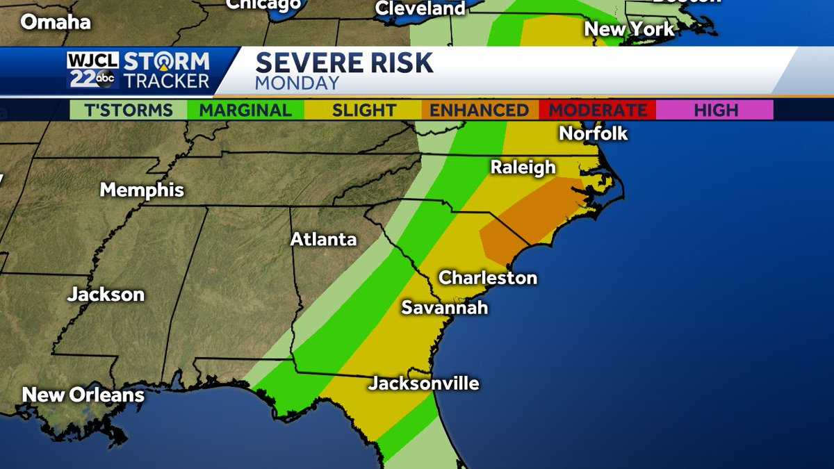 Easter Sunday storms could bring severe weather to our area Monday